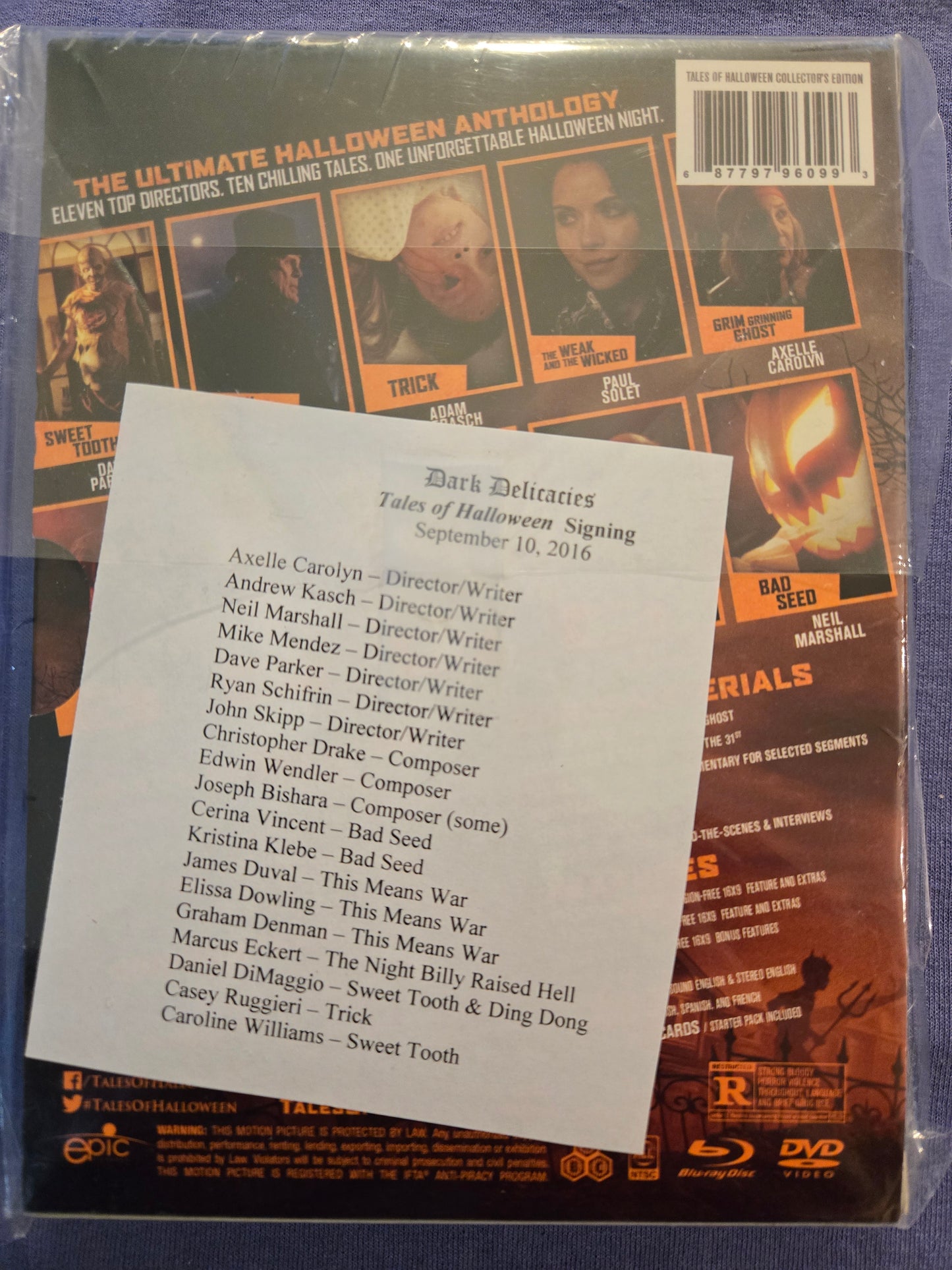 Tales of Halloween (Epic) SIGNED 4-Disc Collector's Edition - Blu-ray