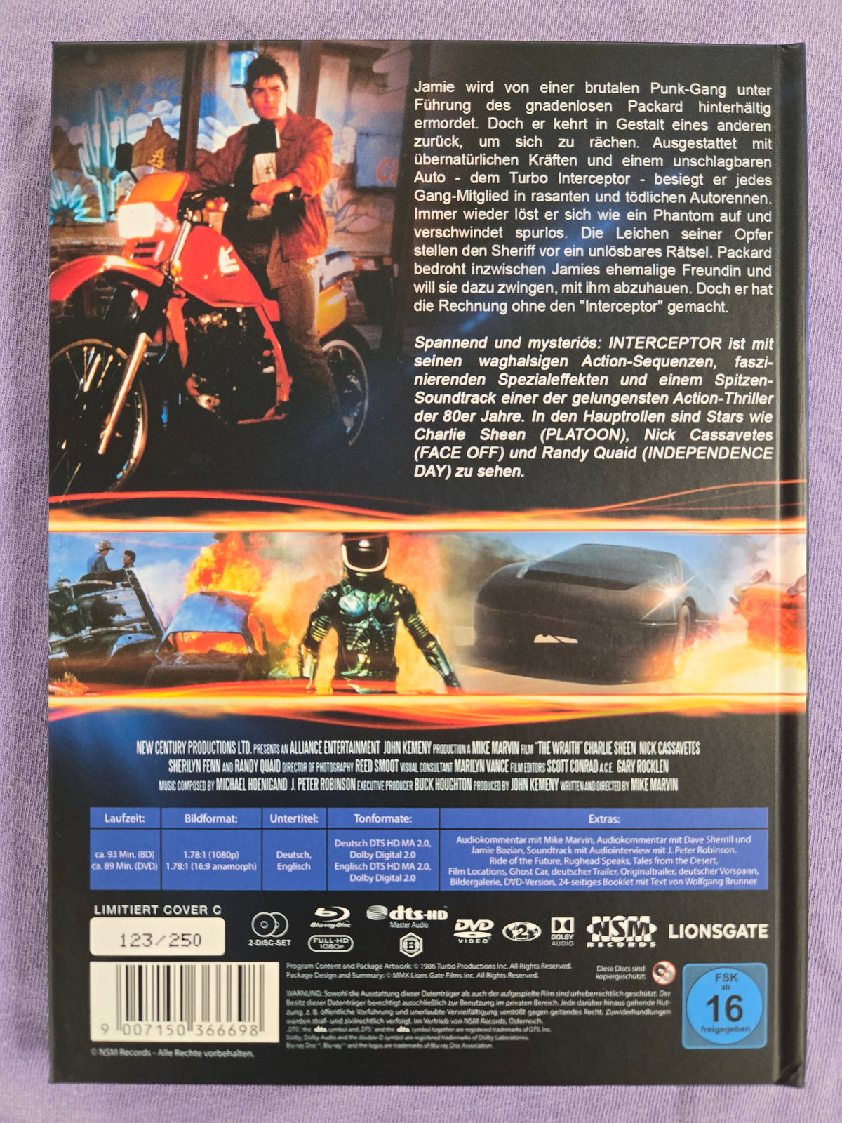 The Wraith (1986) USED LE 250 Mediabook - Blu-ray Region B