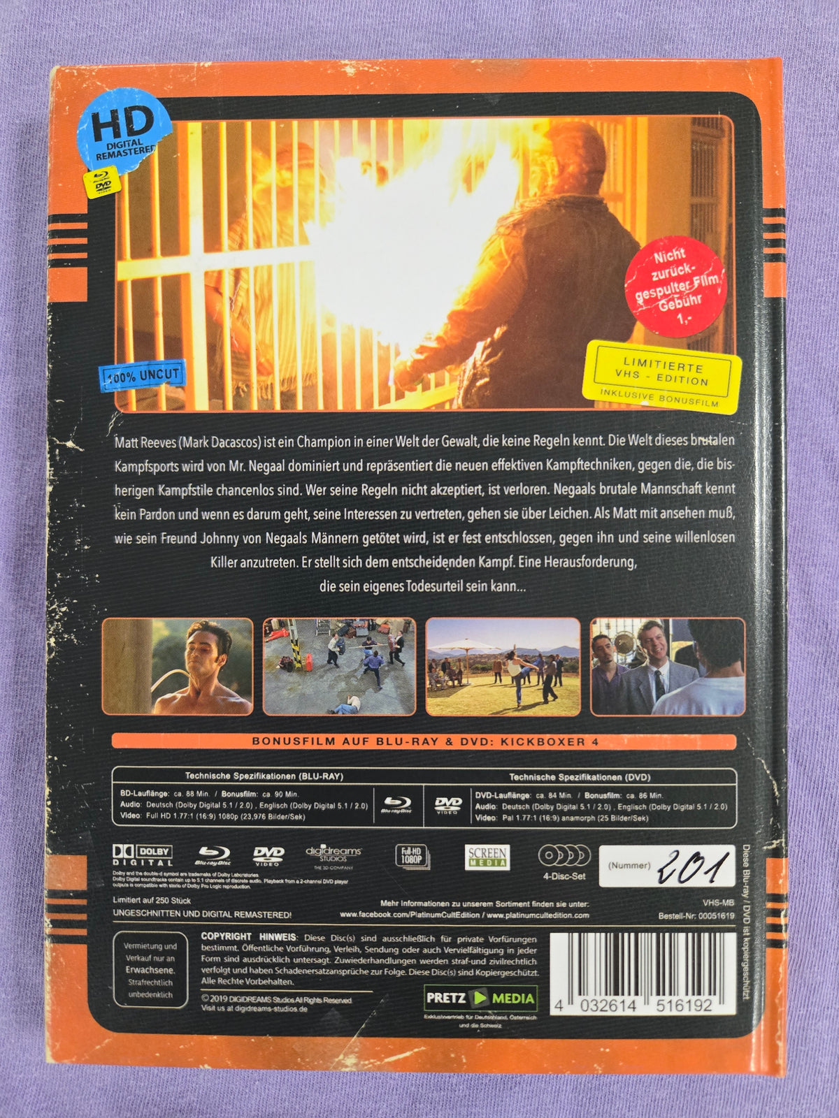 Redemption: Kickboxer 5 (1995) USED LE 250 Mediabook - Blu-ray Region B
