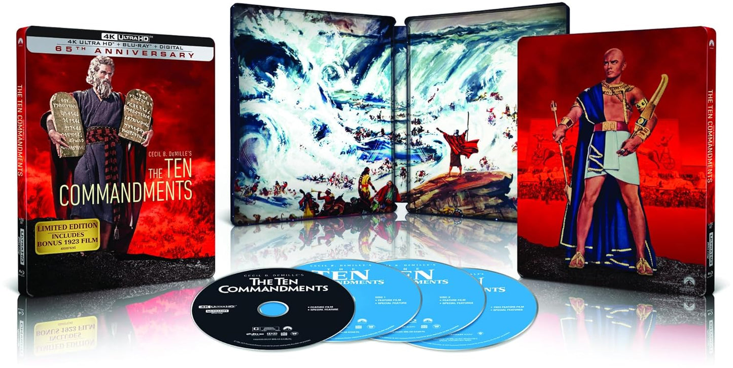 Ten Commandments (1956) Limited Edition Steelbook - 4K UHD / Blu-ray / Digital Code