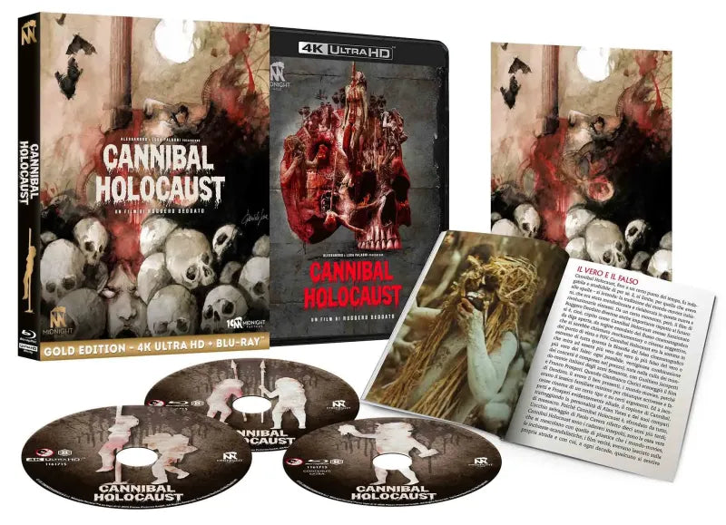 Cannibal Holocaust (1980) Limited Gold Edition Midnight Factory - 4K UHD / Blu-ray Region B