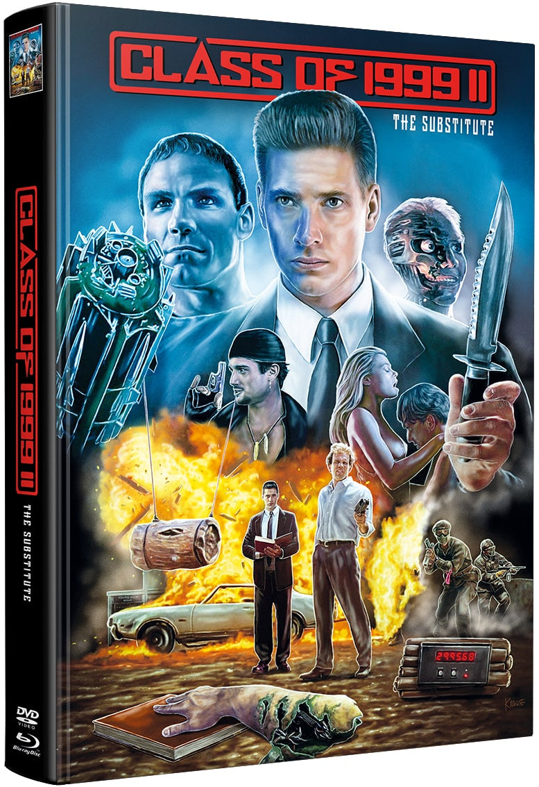 Class of 1999 II: The Substitute (1994) LE 250 Padded Mediabook - Blu-ray / DVD Region B