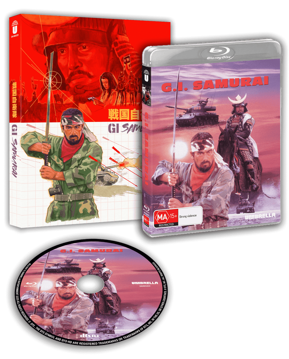 G.I. Samurai aka Time Slip (1979) LE Slipcover Umbrella - Blu-ray Region Free