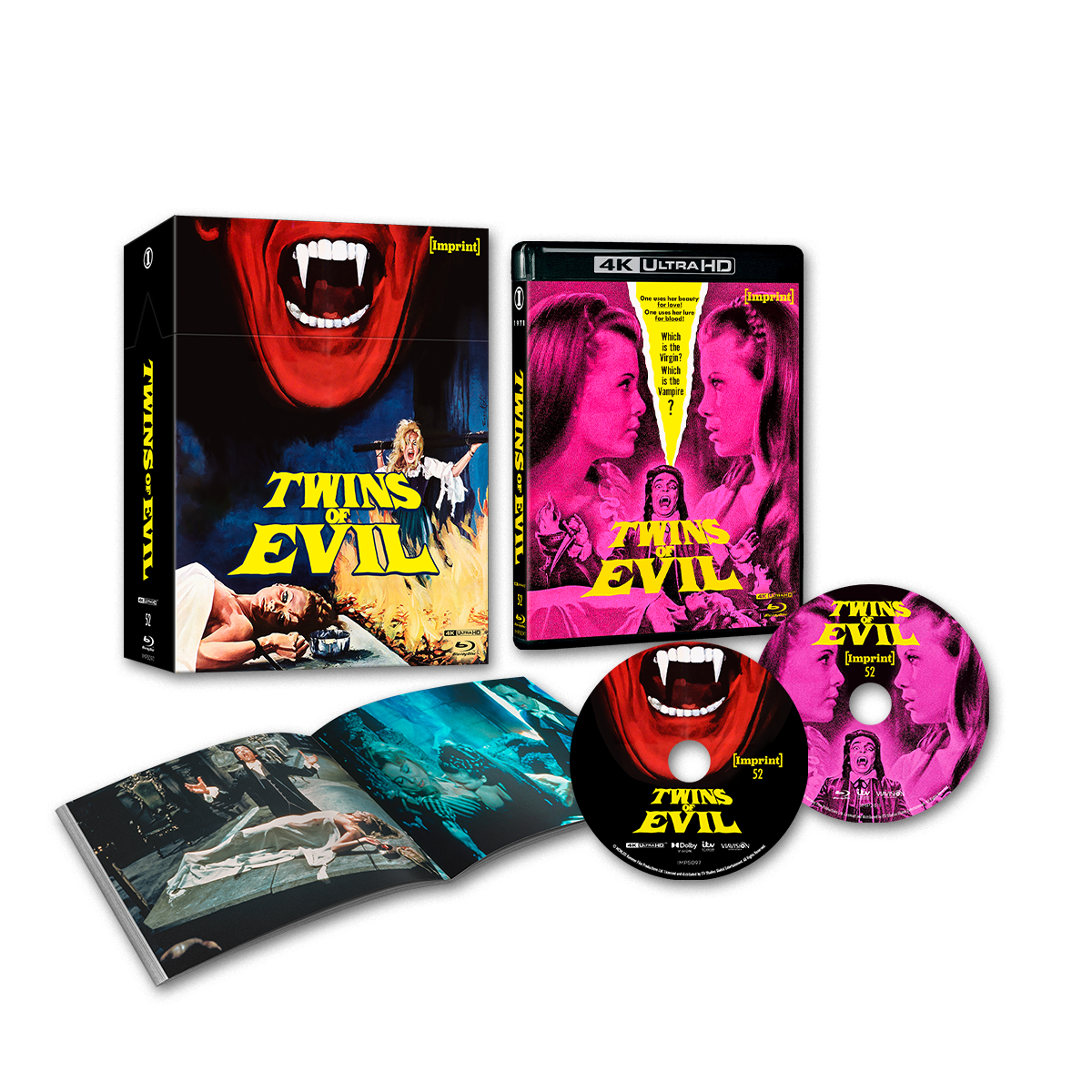 Twins of Evil (1971) Limited Edition Hardbox Imprint - 4K UHD / Blu-ray Region Free