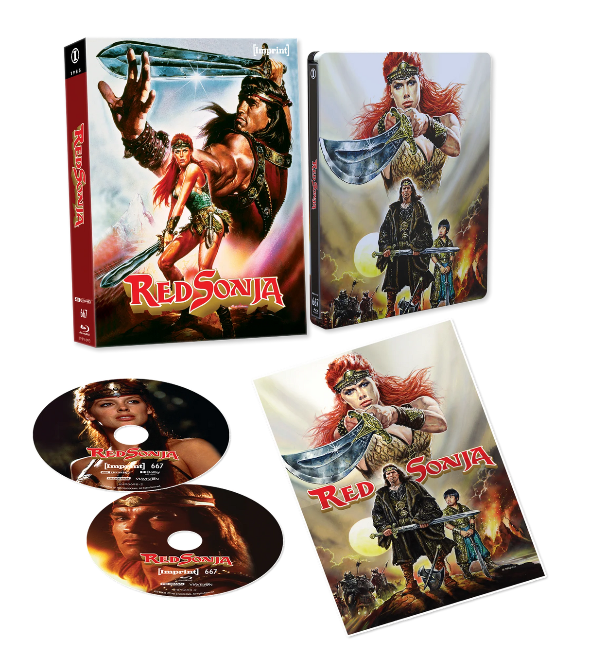 PRE-ORDER Red Sonja (1985) Limited Edition Lenticular Hardbox w/ Steelbook Imprint - 4K UHD / Blu-ray Region Free
