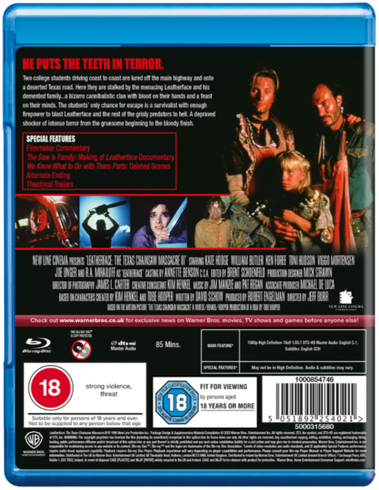 Leatherface: Texas Chainsaw Massacre 3 (1990) Warner Bros. Archive Collection - Blu-ray Region Free