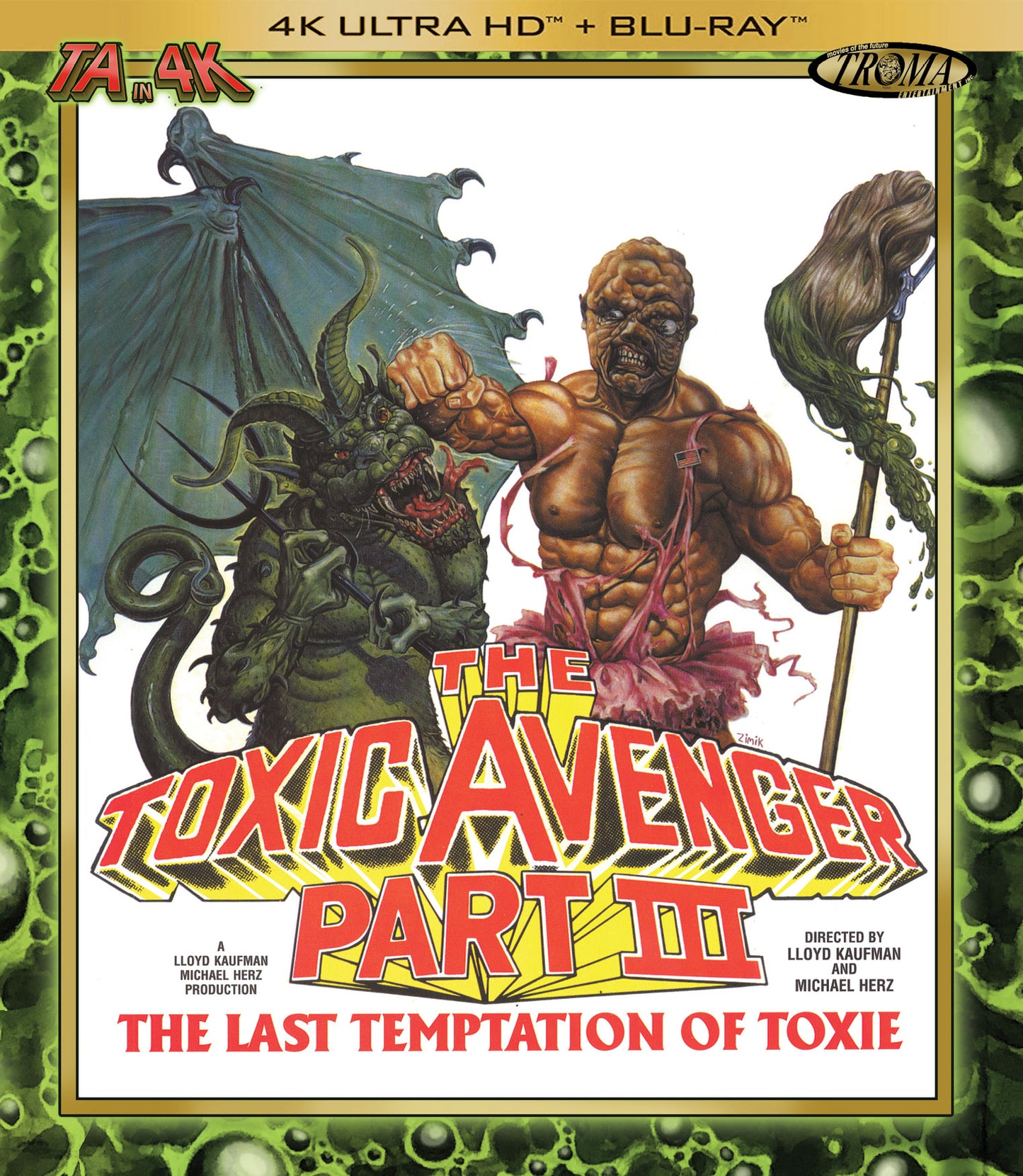 The Toxic Avenger Part III: Last Temptation of Toxie (1989) Troma - 4K UHD / Blu-ray Region Free