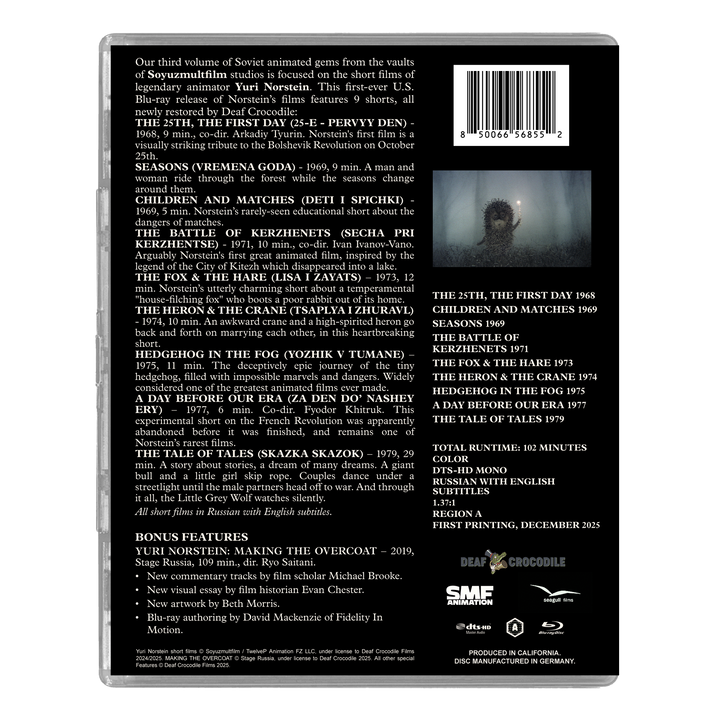 Treasures of Soviet Animation Vol 3: The Short Films of Yuri Nostein - Deluxe Edition Deaf Crocodile - Blu-ray