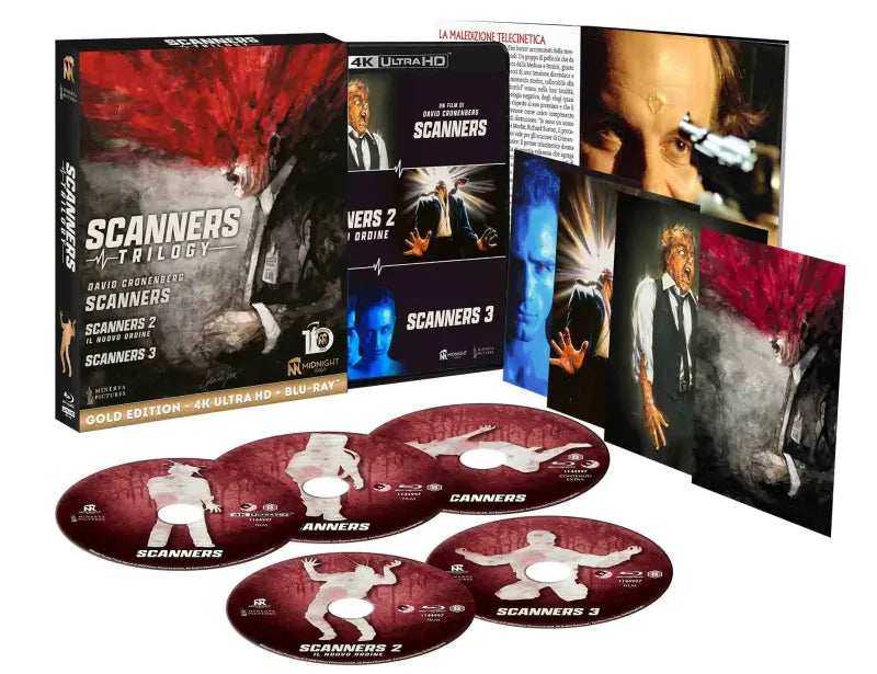 Scanners: Trilogy (Midnight Factory) Limited Edition Midnight Gold - 4K UHD / Blu-ray Region B