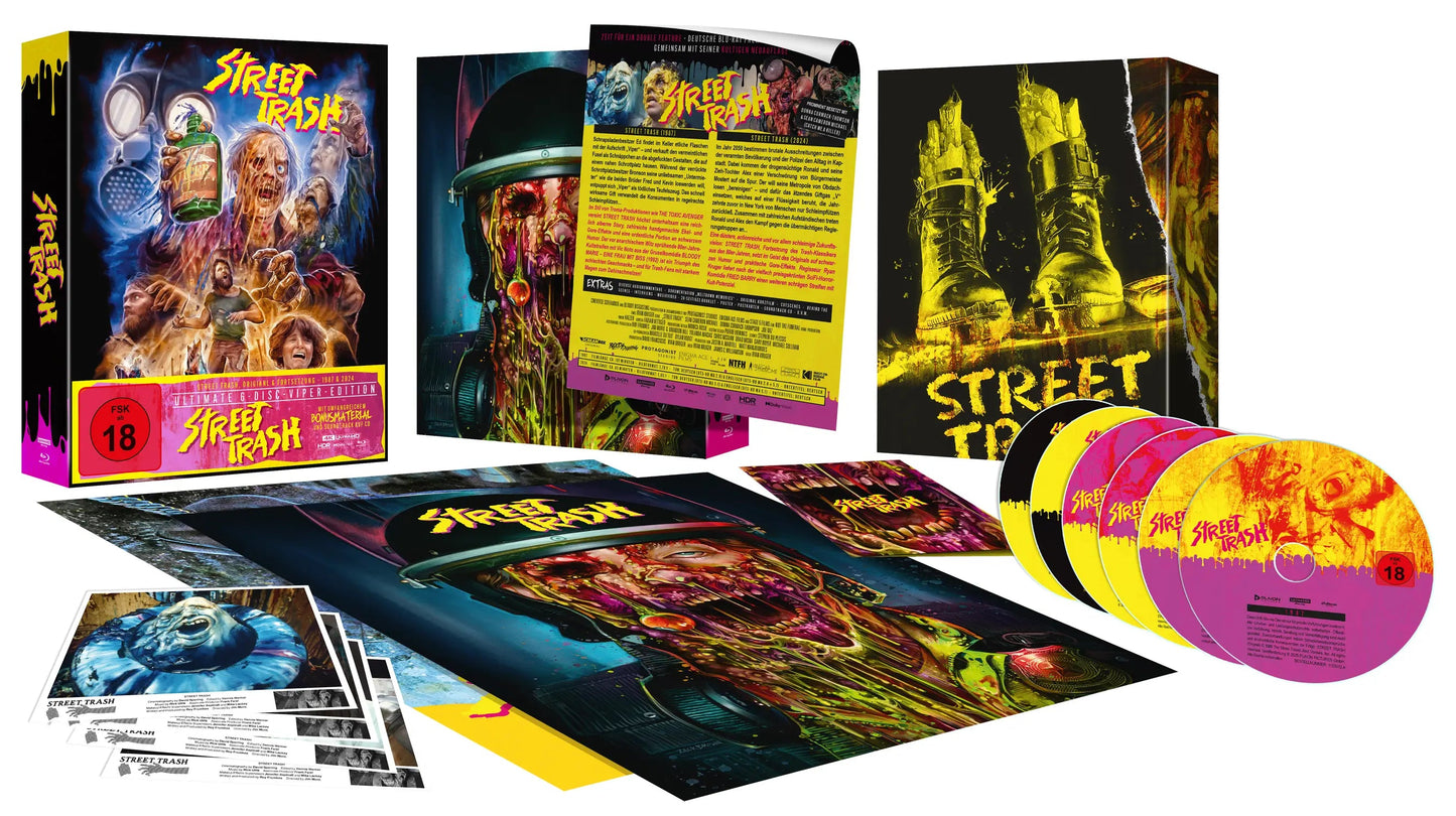 Street Trash (1987 & 2024) Ultimate 6-Disc Viper Edition - 4K UHD / CD / Blu-ray Region B