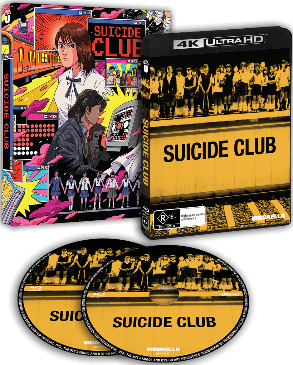 PRE-ORDER Suicide Club (2001) LE Slipcover Umbrella - 4K UHD / Blu-ray Region Free
