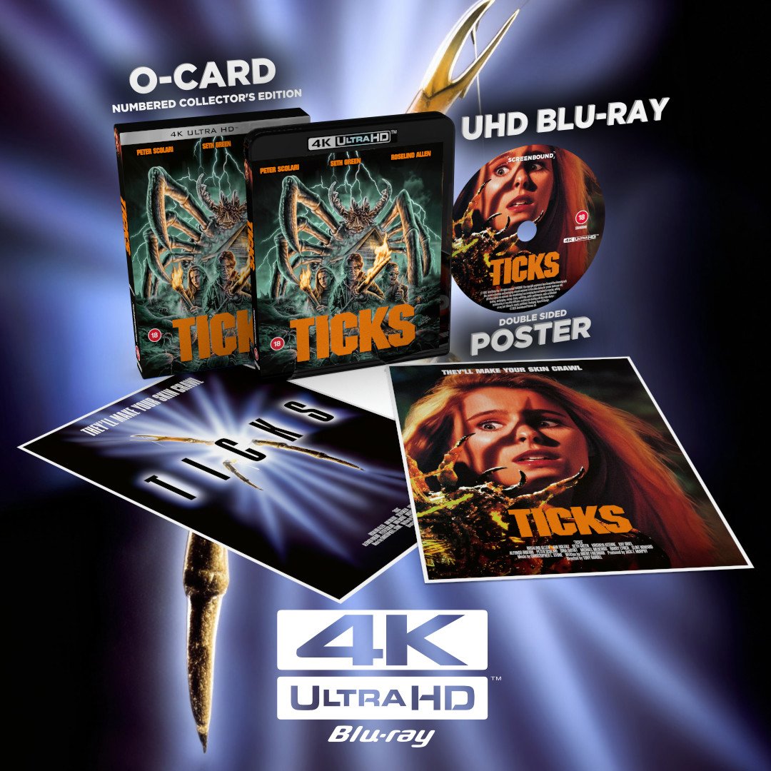 Ticks (1993) LE Slipcover Screenbound - 4K UHD / Blu-ray Region B *NOTE*