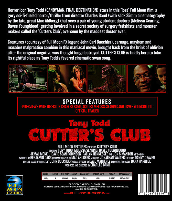 Cutter's Club (2025) Full Moon - Blu-ray Region Free