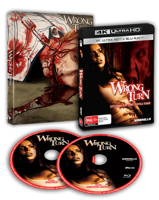 PRE-ORDER Wrong Turn (2003) w/ Slipcover Umbrella - 4K UHD / Blu-ray