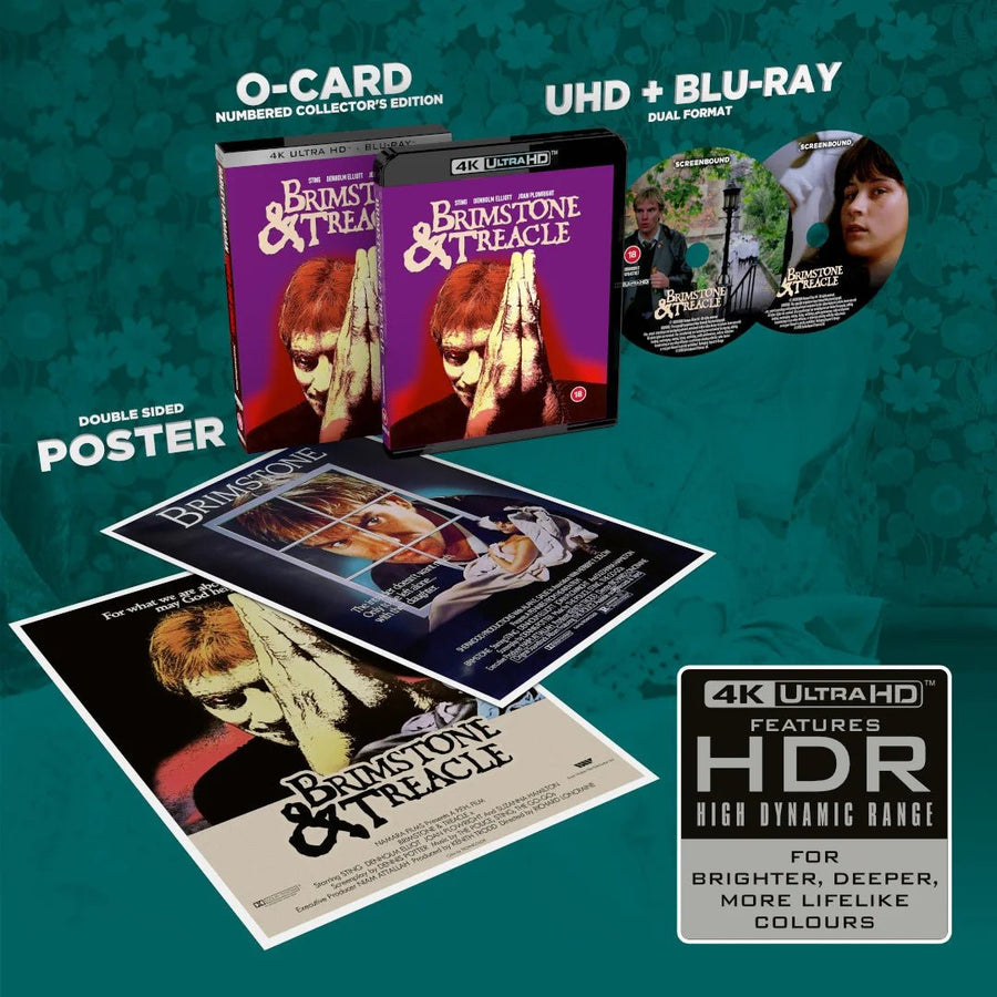 PRE-ORDER Brimstone and Treacle (1982) Limited Edition Screenbound - 4K UHD / Blu-ray Region Free