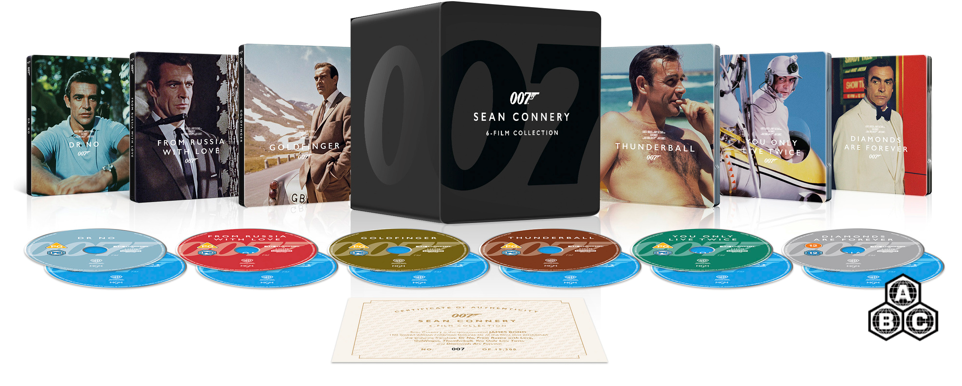 James Bond: Sean Connery Collection (6 Films) UK Limited Library Steelbook Set - 4K UHD