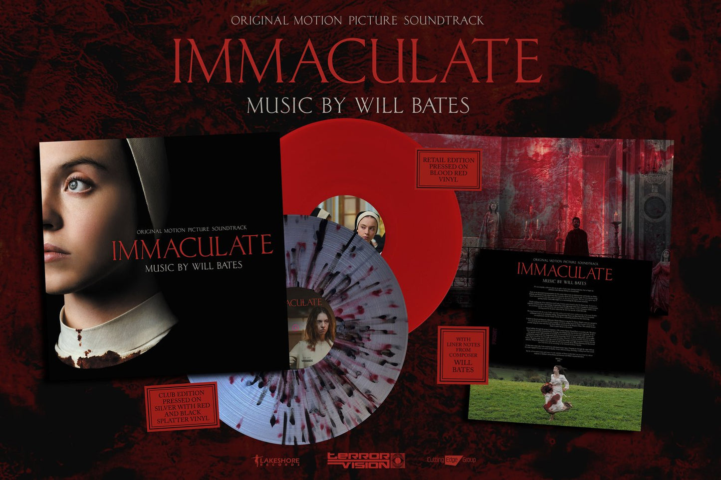Immaculate (2024) Limited Edition 450 OST Blood Red Vinyl Soundtrack