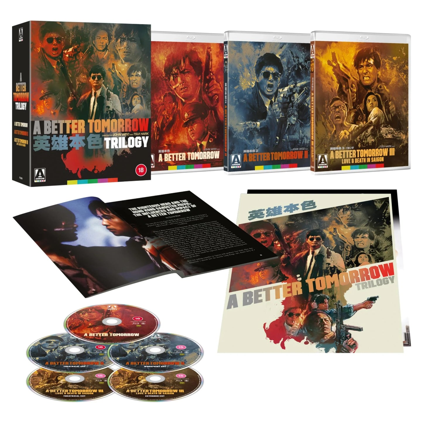PRE-ORDER A Better Tomorrow Trilogy - Limited Edition Box Set Arrow UK - Blu-ray Region B
