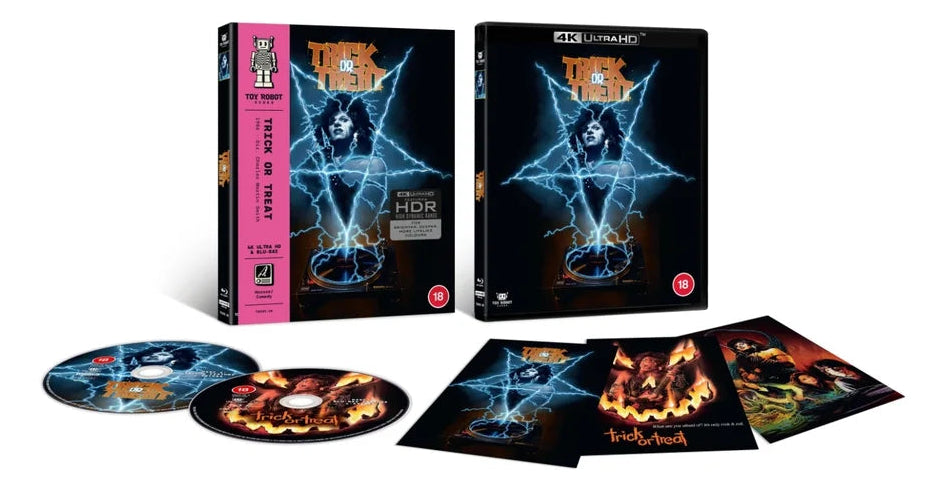 PRE-ORDER Trick or Treat (1986) LE Slipcover Toy Robot UK - 4K UHD / Blu-ray Region B