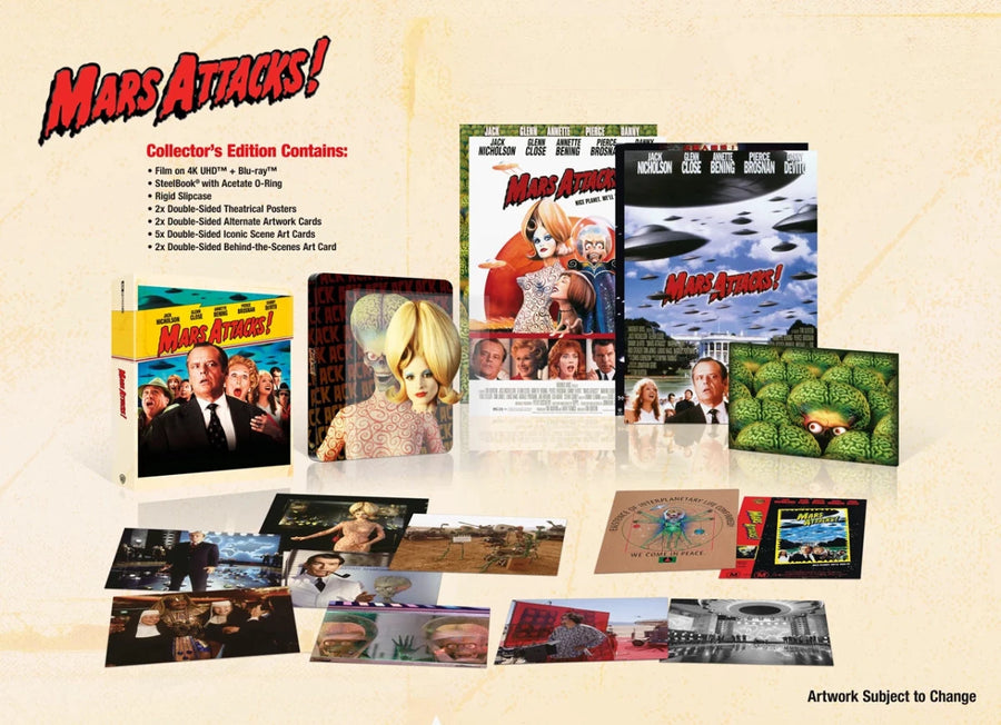 PRE-ORDER Mars Attacks! (1996) UK Limited Collector's Edition - 4K UHD / Blu-ray Region Free