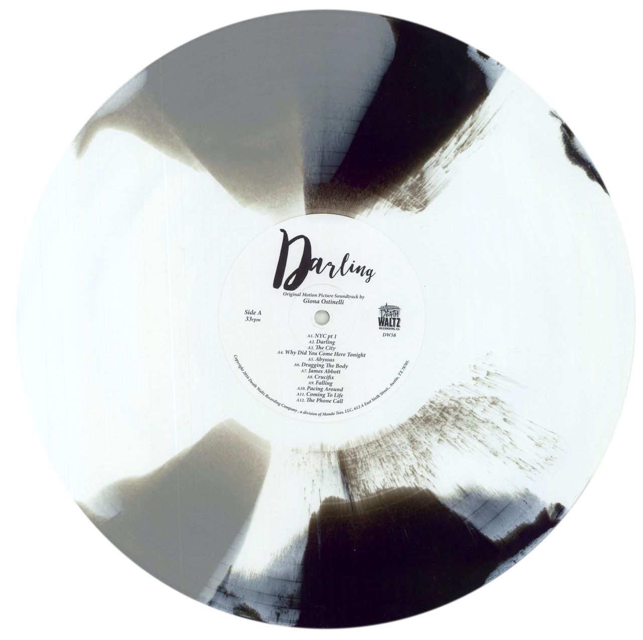Darling (2015) OST LE 500 White w/ Black & Grey Vinyl Soundtrack