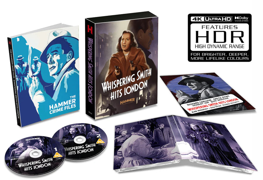 PRE-ORDER Whispering Smith Hits London (1952) Limited Edition Hammer Films - 4K UHD / Blu-ray Region Free