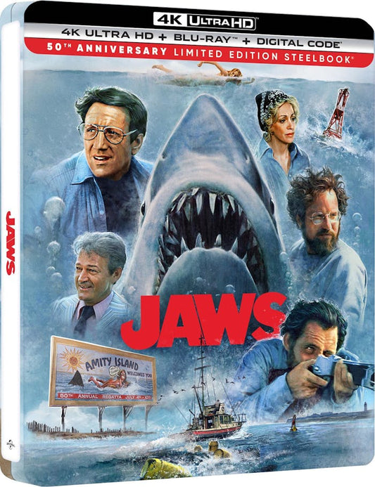 Jaws (1975) Limited Edition 50th Anniversary US Steelbook - 4K UHD / Blu-ray