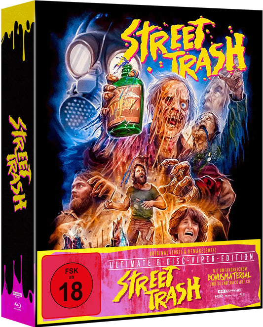Street Trash (1987 & 2024) Ultimate 6-Disc Viper Edition - 4K UHD / CD / Blu-ray Region B