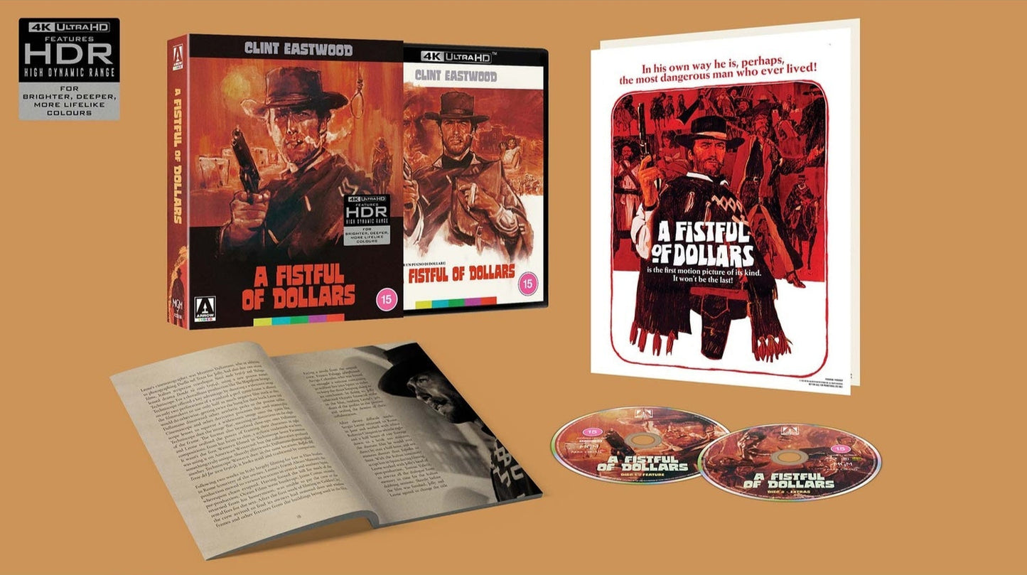 PRE-ORDER A Fistful of Dollars (1964) Limited Edition Arrow UK - 4K UHD / Blu-ray Region B