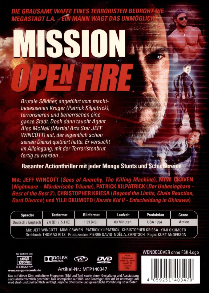 Open Fire (1994) German Import - DVD Region 2