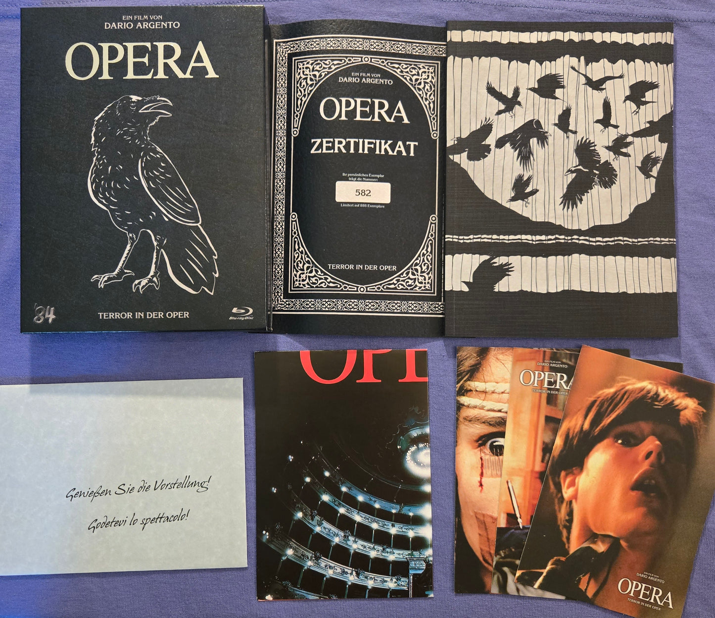 Opera (1987) USED LE 888 Leatherbook - Blu-ray Region B