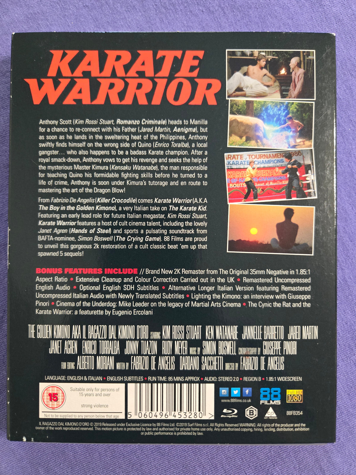 Karate Warrior (1987) USED LE Slipcover 88 Films UK - Blu-ray Region B