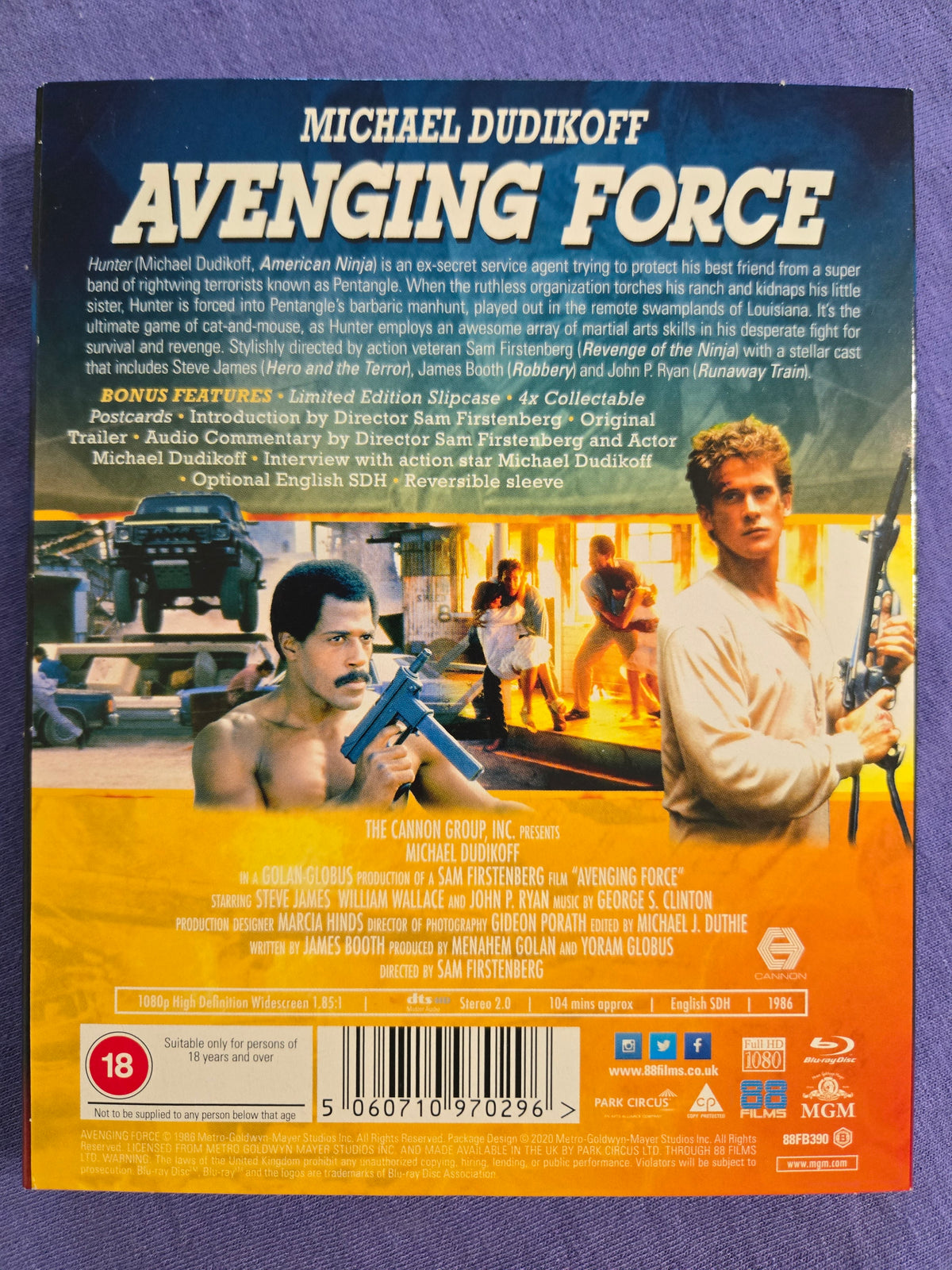 Avenging Force (1986) USED LE Slipcover 88 Films UK - Blu-ray Region B
