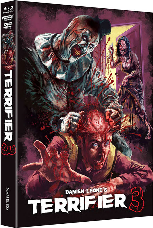 Terrifier 3 (2024) LE 1000 Mediabook L - 4K UHD / Blu-ray Region B *ONE PER PERSON*