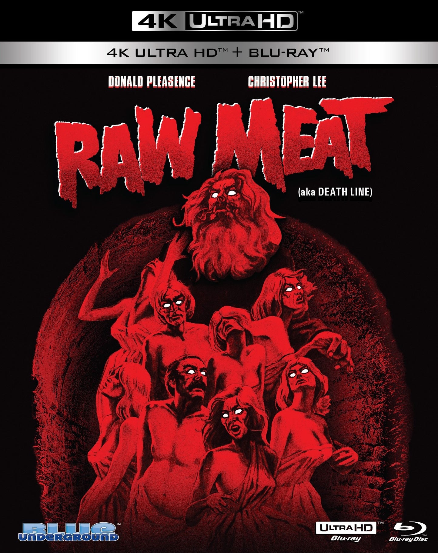 Raw Meat aka Death Line (1972) LE Slipcover Blue Underground - 4K UHD / Blu-ray Region Free