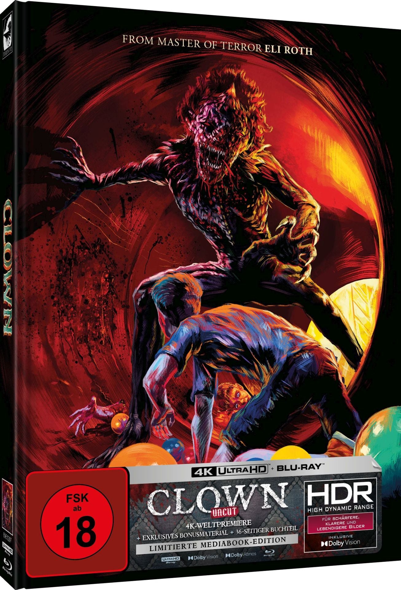 Clown (2014) LE 999 Mediabook B Turbine - 4K UHD / Blu-ray Region B