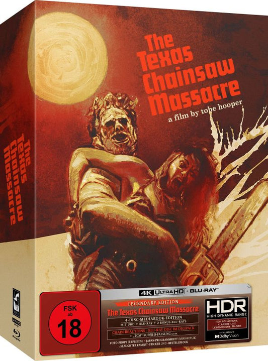 PRE-ORDER Texas Chain Saw Massacre: Legendary Bundle (6 Discs) Limited Edition Box Set w/ Mediabook + Digipaks - 4K UHD / Blu-ray Region B