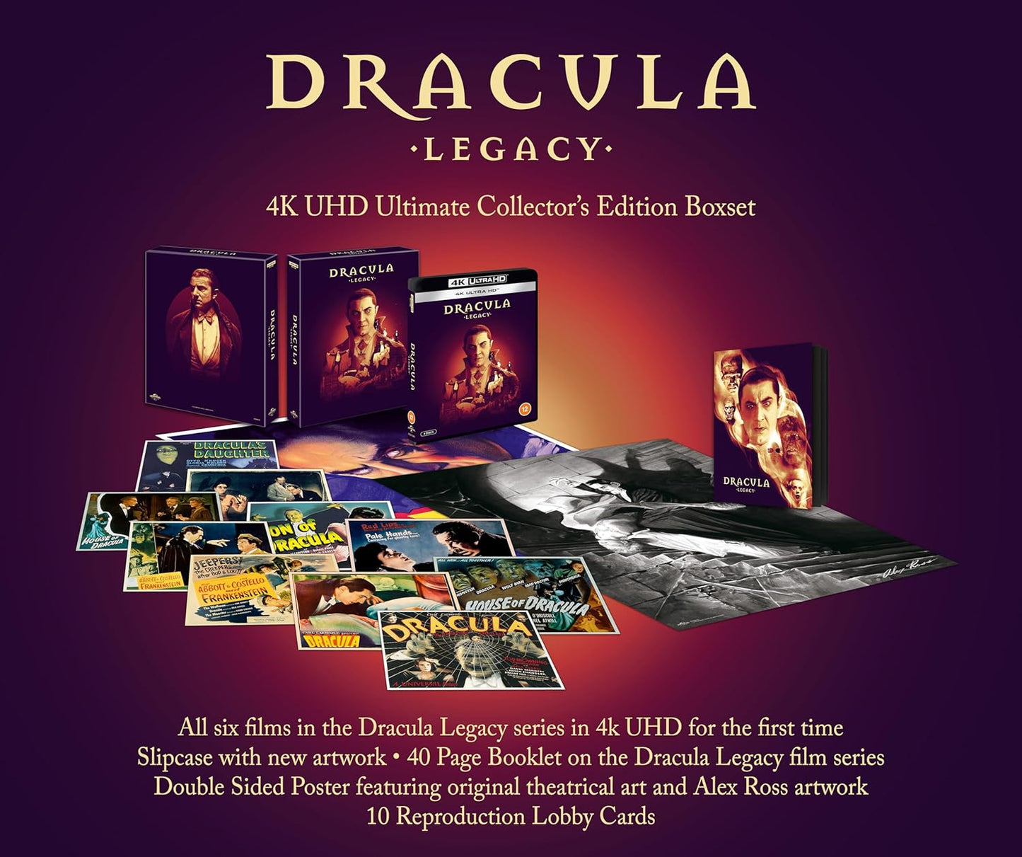 PRE-ORDER Dracula: Legacy (6 Films) UK Ultimate Collector's Edition - 4K UHD