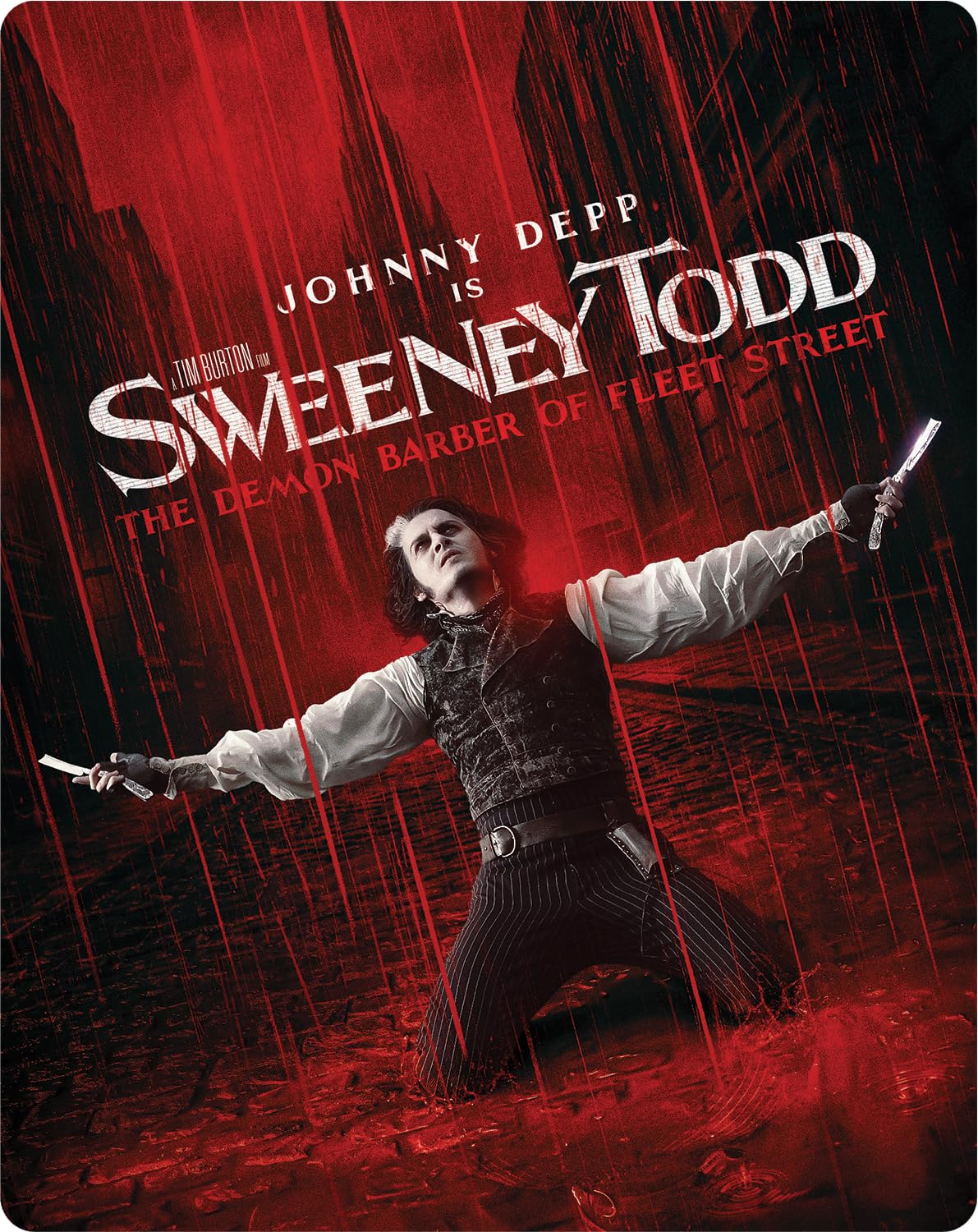 PRE-ORDER Sweeney Todd: The Demon Barber of Fleet Street (2007) Limited Edition Steelbook - 4K UHD + Blu-ray + Digital Code