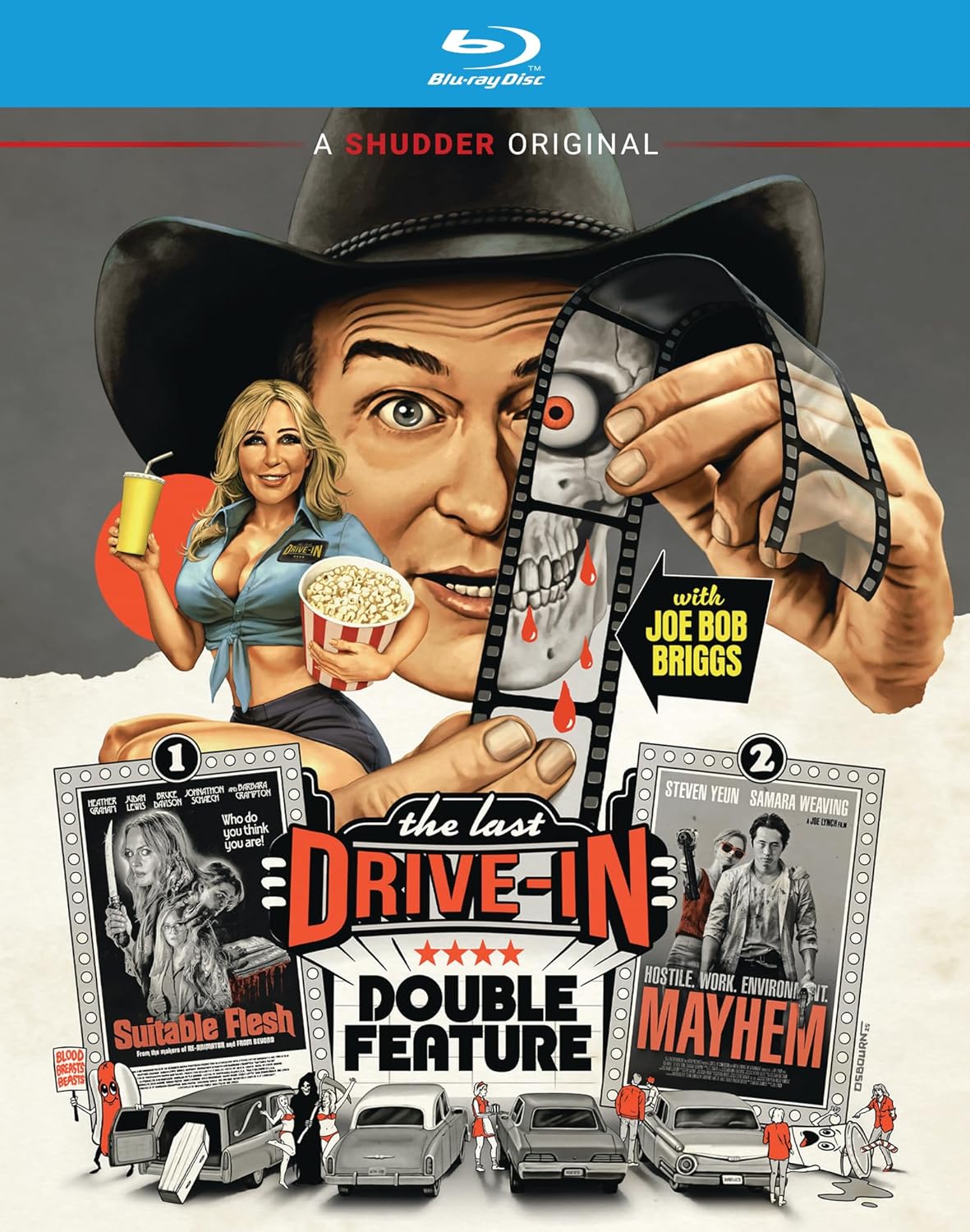 The Last Drive-in with Joe Bob Briggs (Mayhem and Suitable Flesh) w/ Slipcover Shudder - Blu-ray Region A