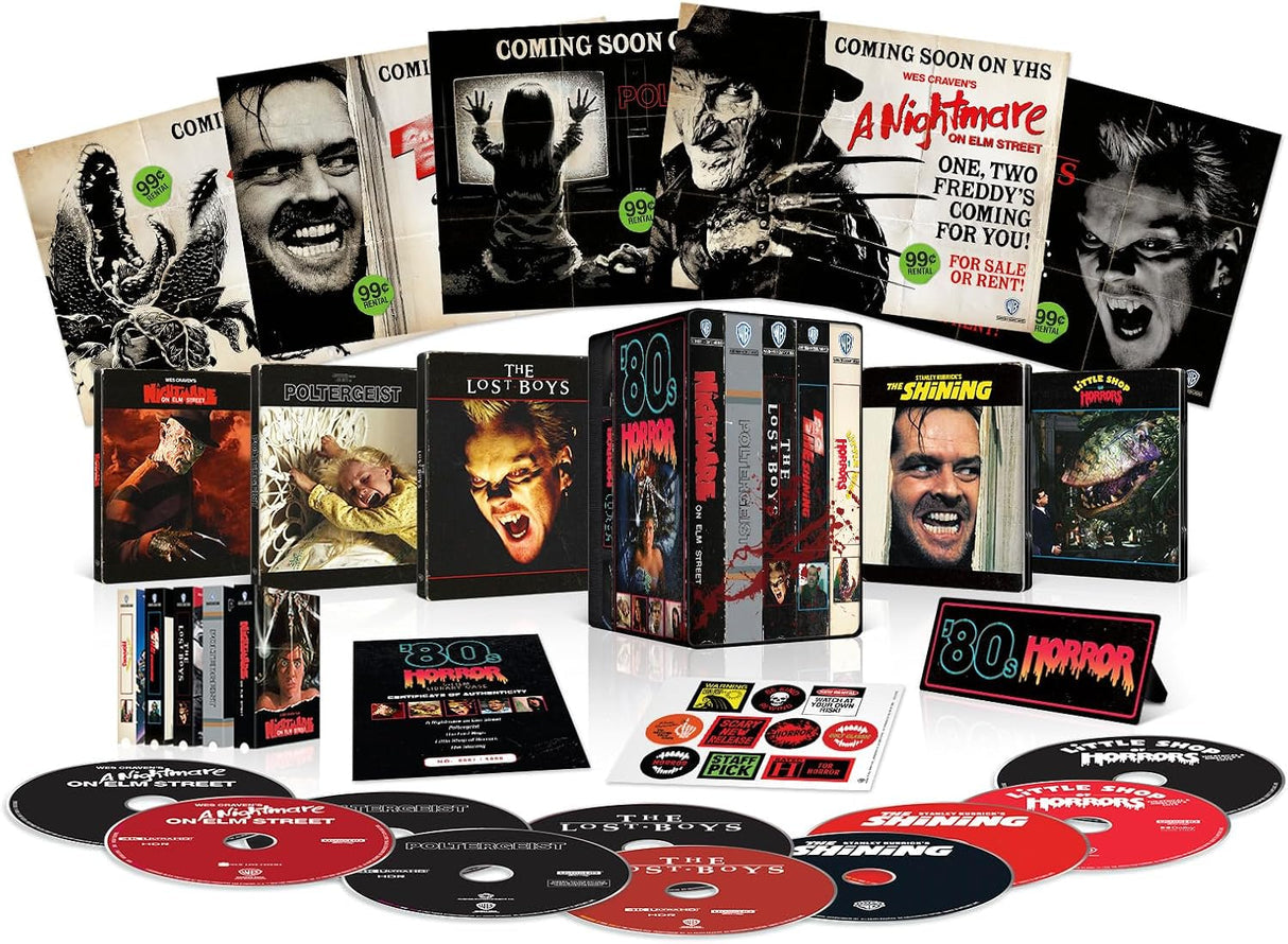 PRE-ORDER 80s Horror Collection (NOTE) Limited Edition Retro Steelbook Library Case - 4K UHD
