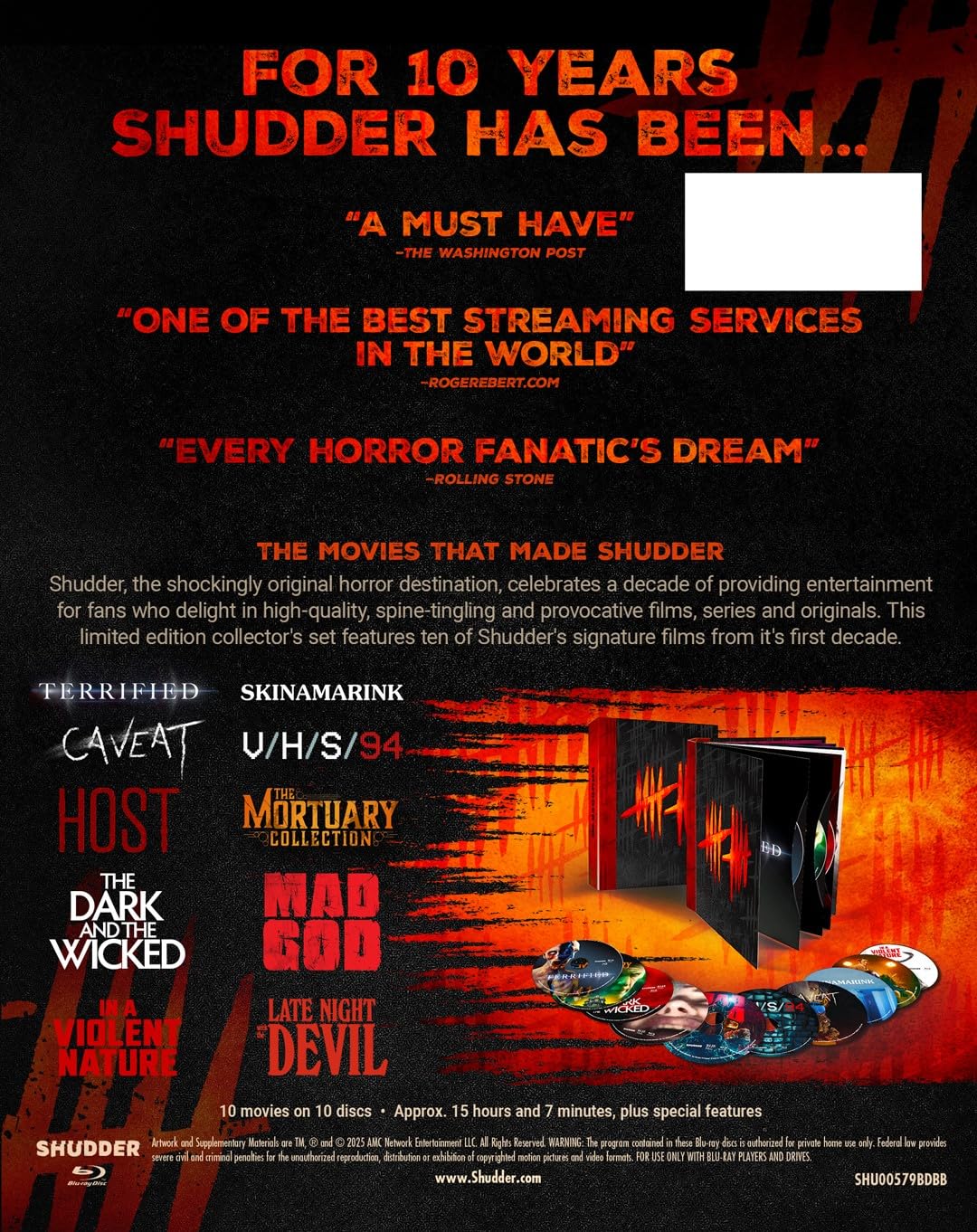 Shudder 10th Anniversary Collector's Edition - Blu-ray Region A *NOTE*