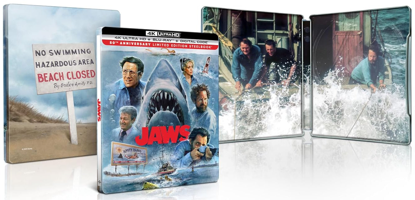Jaws (1975) Limited Edition 50th Anniversary US Steelbook - 4K UHD / Blu-ray