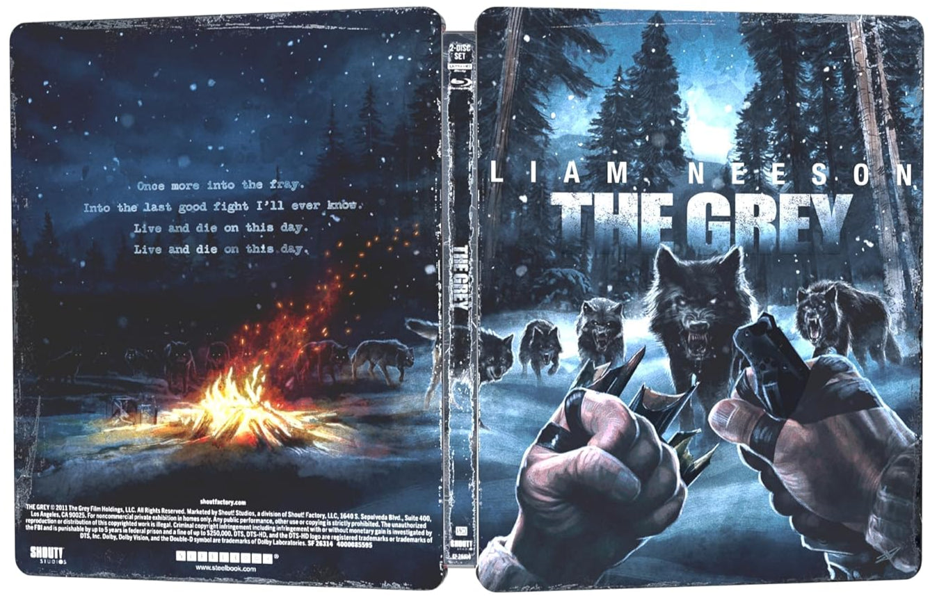The Grey (2011) Limited Edition Steelbook Shout Factory - 4K UHD / Blu-ray Region A