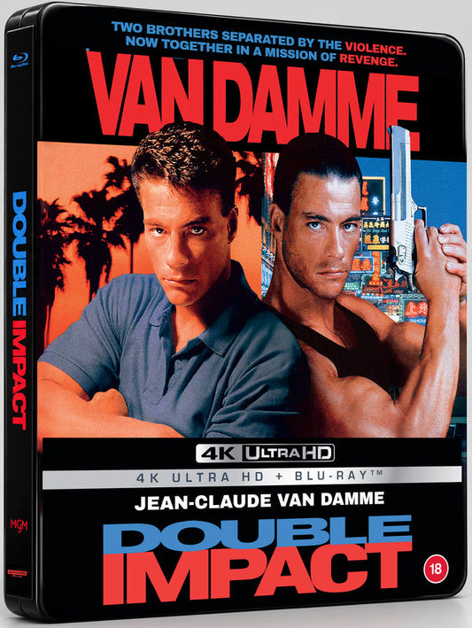 PRE-ORDER Double Impact (1991) Limited Edition Steelbook 88 Films UK - 4K UHD / Blu-ray Region B