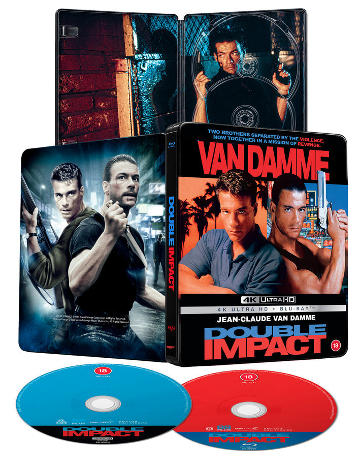 PRE-ORDER Double Impact (1991) Limited Edition Steelbook 88 Films UK - 4K UHD / Blu-ray Region B