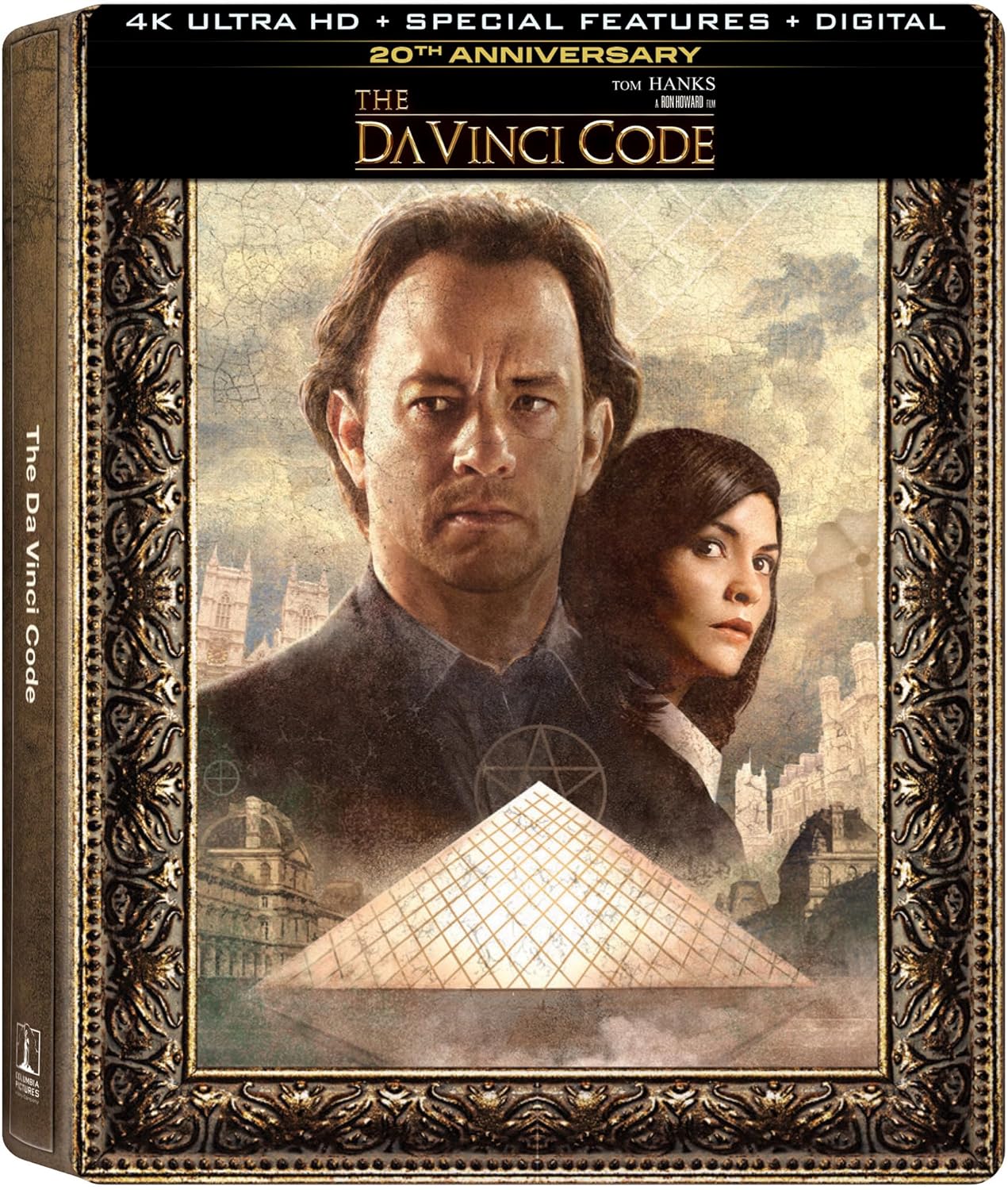 The Da Vinci Code (2006) 20th Anniversary Limited Edition Steelbook - 4K UHD + Blu-ray + Digital Code