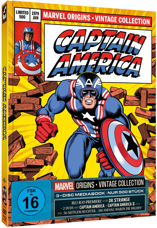 Marvel Origins | Captain America I+II + Dr. Strange - LE 500 Mediabook Cover B - Blu-ray/DVD Region B