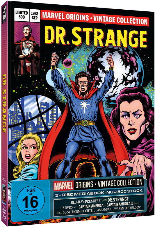 Marvel Origins | Dr. Strange + Captain America I+II - LE 500 Mediabook Cover A - Blu-ray Region B