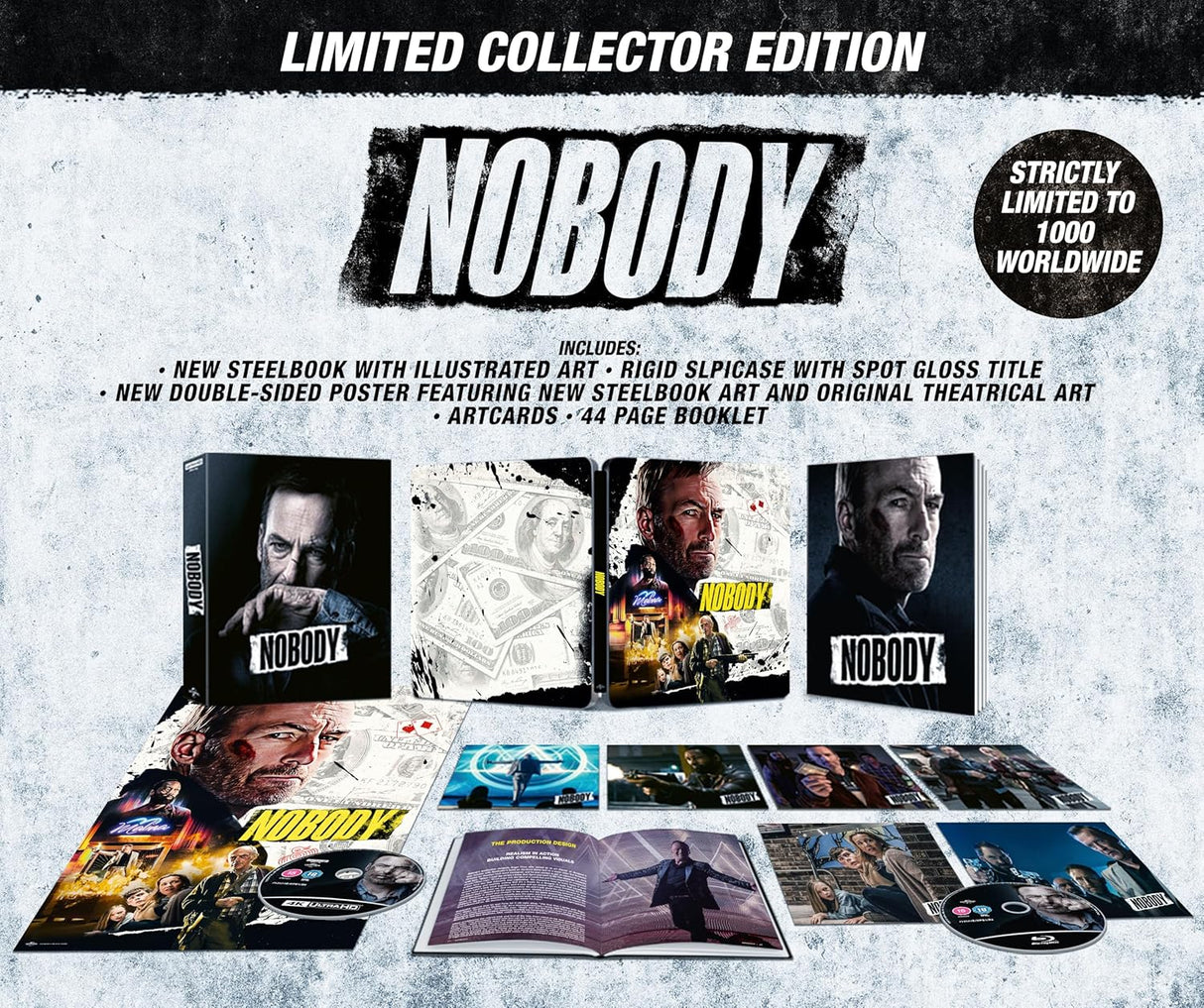 Nobody (2021) UK Limited Collector's Edition Steelbook - 4K UHD / Blu-ray Region B *ONE PER PERSON*